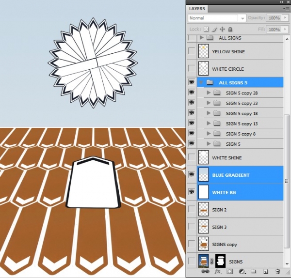 Creation of On my way: Step 8